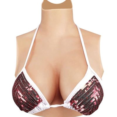 Simulation Breast Fake Boobs Cosplay Crossdresser Breast Silicone Filled B Cup, Simulation Breast Fake Boobs Cosplay Realistic Fake Boobs, Silicone Breast Forms Breast Plate Realistic, Asian Yellow