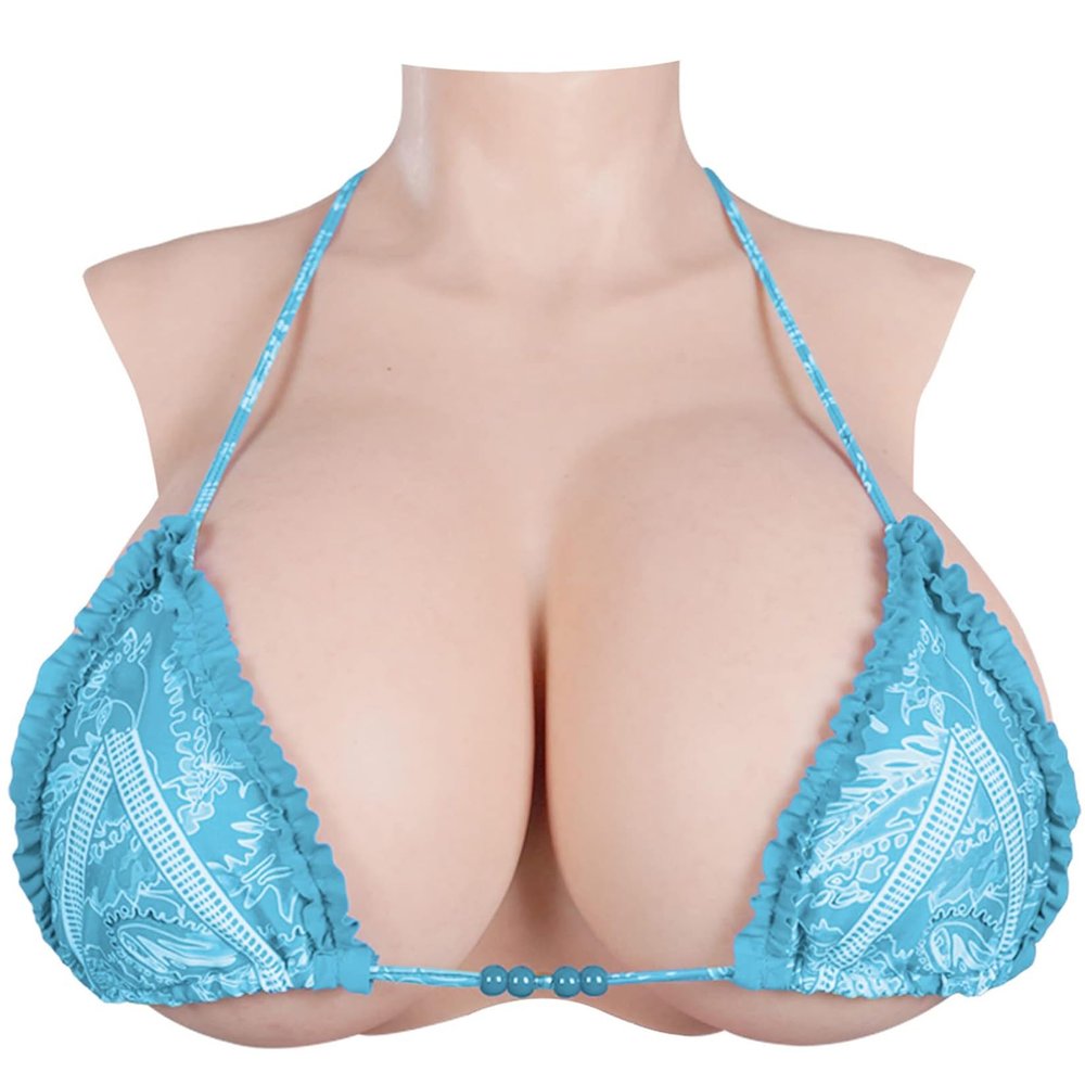Silicone Breast Simulation Breast Mastectomy Prosthesis Cotton Filled Z Cup, False Breasts Apparel Artificial Cosplay Prosthesis Breasts, Fake Breast Simulation Breast Cosplay Breast, Asian Yellow