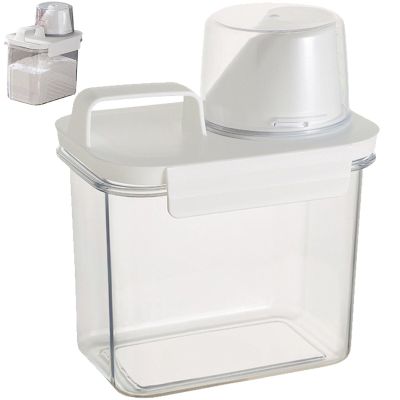 1100ml Laundry Detergent Dispenser Large Capacity Liquid Detergent Dispenser with Measuring Cup Washing Powder Container