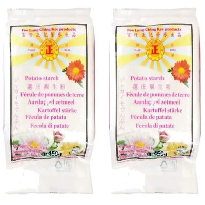 FLCK Glutinous Potato Starch - Hong Kong Made Potato Starch 450g (Pack of 2)