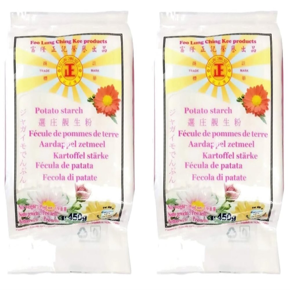 FLCK Glutinous Potato Starch - Hong Kong Made Potato Starch 450g (Pack of 2)