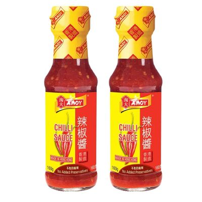 Amoy Chilli Sauce Spicy Dipping Sauce - Made in Hong Kong 160g (Pack of 2) HALAL