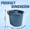 16L Litre Mop Bucket with easy Strong grip carry Handle 39 x 30 x 29.50 cm Floor Cleaning Bucket Spout Mop Press Bucket Cleaning Carts household mop bucket with removeable wringer (Navy) view 2