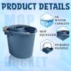 16L Litre Mop Bucket with easy Strong grip carry Handle 39 x 30 x 29.50 cm Floor Cleaning Bucket Spout Mop Press Bucket Cleaning Carts household mop bucket with removeable wringer (Navy) view 3