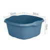 32cm Washing Up Bowl Plastic 9L Litre Bowl With Handles Perfect Use for Kitchen Sink, Basing, Countertop Multipurpose Bowl with Cleverly Design Gloss Chic Finish Look  MADE IN UK (Midnight Navy) view 2