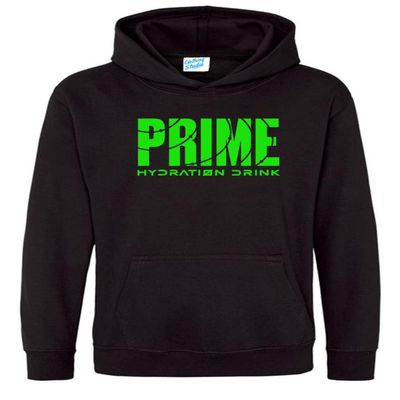 RADIANCE Funny Printed Prime Drink Hydration Flavour Logan Paul KSI kids and Adult Hoodies Black