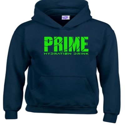 RADIANCE Funny Printed Prime Drink Hydration Flavour Logan Paul KSI kids and Adult Hoodies Navy