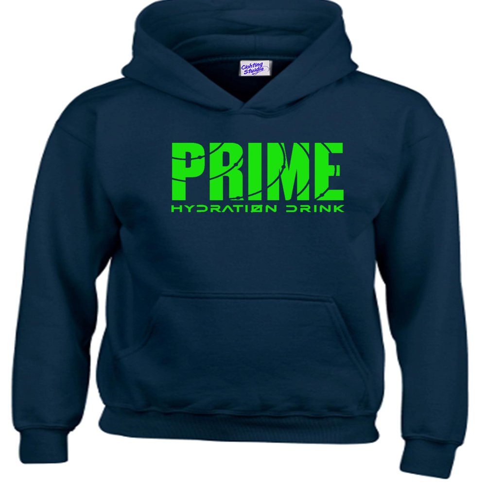 RADIANCE Funny Printed Prime Drink Hydration Flavour Logan Paul KSI kids and Adult Hoodies Navy