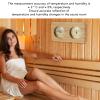 2 in 1 Sauna Wooden Sauna Hygrothermograph, Sauna Thermometer and Hygrometer, Wall Mounted Accurate Humidity Temperature Measurement Indoor Gauge for Hotel Sauna Room view 2