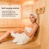 2 in 1 Sauna Wooden Sauna Hygrothermograph, Sauna Thermometer and Hygrometer, Wall Mounted Accurate Humidity Temperature Measurement Indoor Gauge for Hotel Sauna Room view 3