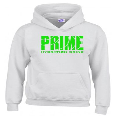 RADIANCE Funny Printed Prime Drink Hydration Flavour Logan Paul KSI kids and Adult Hoodies White