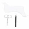 Beard Shaping Tools, 3 Piece Men's Beard Trimming Tools Men's Professional Beard Styling Tools for Beard Enthusiasts and Barbers with Scissors Comb and Pen view 1