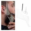 Beard Shaping Tools, 3 Piece Men's Beard Trimming Tools Men's Professional Beard Styling Tools for Beard Enthusiasts and Barbers with Scissors Comb and Pen view 3