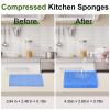 15 Pcs Cellulose Sponges Kitchen, 5 Colors Non-Scratch Colorful Sponges, Biodegradable Compressed Sponges, Large Cellulose Sponge for Kitchen, Bathroom, Cars, Funny Cut-Outs DIY view 2