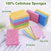15 Pcs Cellulose Sponges Kitchen, 5 Colors Non-Scratch Colorful Sponges, Biodegradable Compressed Sponges, Large Cellulose Sponge for Kitchen, Bathroom, Cars, Funny Cut-Outs DIY view 3