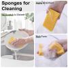 15 Pcs Cellulose Sponges Kitchen, 5 Colors Non-Scratch Colorful Sponges, Biodegradable Compressed Sponges, Large Cellulose Sponge for Kitchen, Bathroom, Cars, Funny Cut-Outs DIY view 4