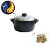 SUNMME Ceramic Casserole Heat-resistant Clay Pot Flower Pattern Earthen Pot with Two Handle Japanese Painting Cookware with Lid for Kitchen Soup Stew view 2