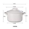SUNMME Ceramic Casserole, Ceramic with Lid Milk Pan Casserole Stew Pan Soup Pot White 3000ml view 3