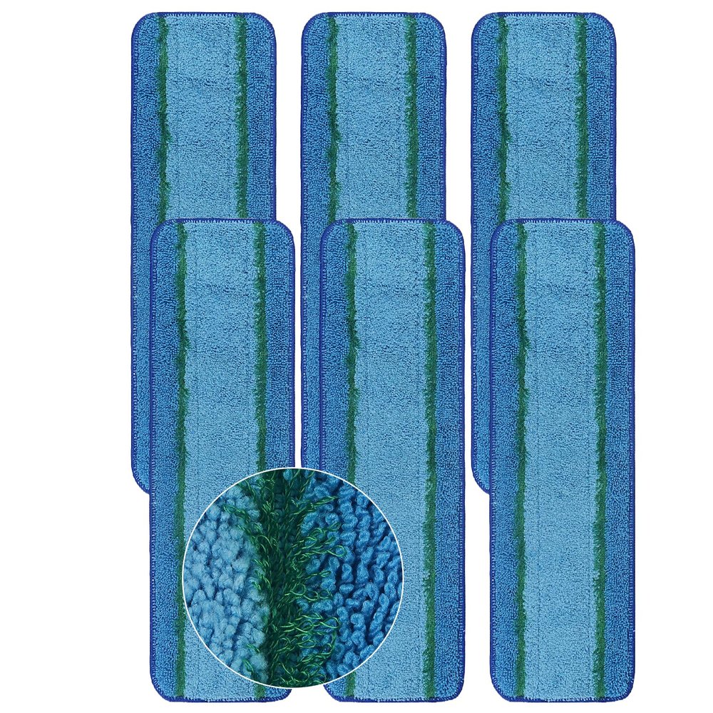 GZJoSum 6 Pack Deep Clean Pads Replacement for Bona Family of Mops, Washable & Reusable Microfiber Cleaning Pad for Hardwood and Multi-Surface Floors Cleaning Head, Wet/Dry Mop