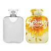 Warm Water Bottle with Soft Cover 2L fashy ice Pack for Hot and Cold Compress, Hand Feet Spring Pattern Sunflowers view 2