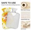 Warm Water Bottle with Soft Cover 2L fashy ice Pack for Hot and Cold Compress, Hand Feet Spring Pattern Sunflowers view 4