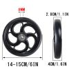 Front Wheelchair Wheel, 2 Pcs Front Caster Solid Tyre, Replacement Rollator Accessories 5/6/8inch, Easy To Install, Heavy Duty Antis-Slip Wheel (Color : Black, Size : 12-13cm/5inch) ( Color : Noir , S view 2
