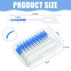 URAQT 220pcs Dual-Use Interdental Brushes, Silicone Dental Floss Sticks with Storage Case, Efficient Clean Between Teeth Tooth Floss Picks, Portable Tooth Gap Brush for Braces Oral Cleaning (Blue) view 2