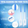 URAQT 220pcs Dual-Use Interdental Brushes, Silicone Dental Floss Sticks with Storage Case, Efficient Clean Between Teeth Tooth Floss Picks, Portable Tooth Gap Brush for Braces Oral Cleaning (Blue) view 4