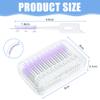 URAQT 220pcs Dual-Use Interdental Brushes, Silicone Dental Floss Sticks with Storage Case, Efficient Clean Between Teeth Tooth Floss Picks, Portable Tooth Gap Brush for Braces Oral Cleaning (Purple) view 2