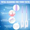 URAQT 220pcs Dual-Use Interdental Brushes, Silicone Dental Floss Sticks with Storage Case, Efficient Clean Between Teeth Tooth Floss Picks, Portable Tooth Gap Brush for Braces Oral Cleaning (Purple) view 4