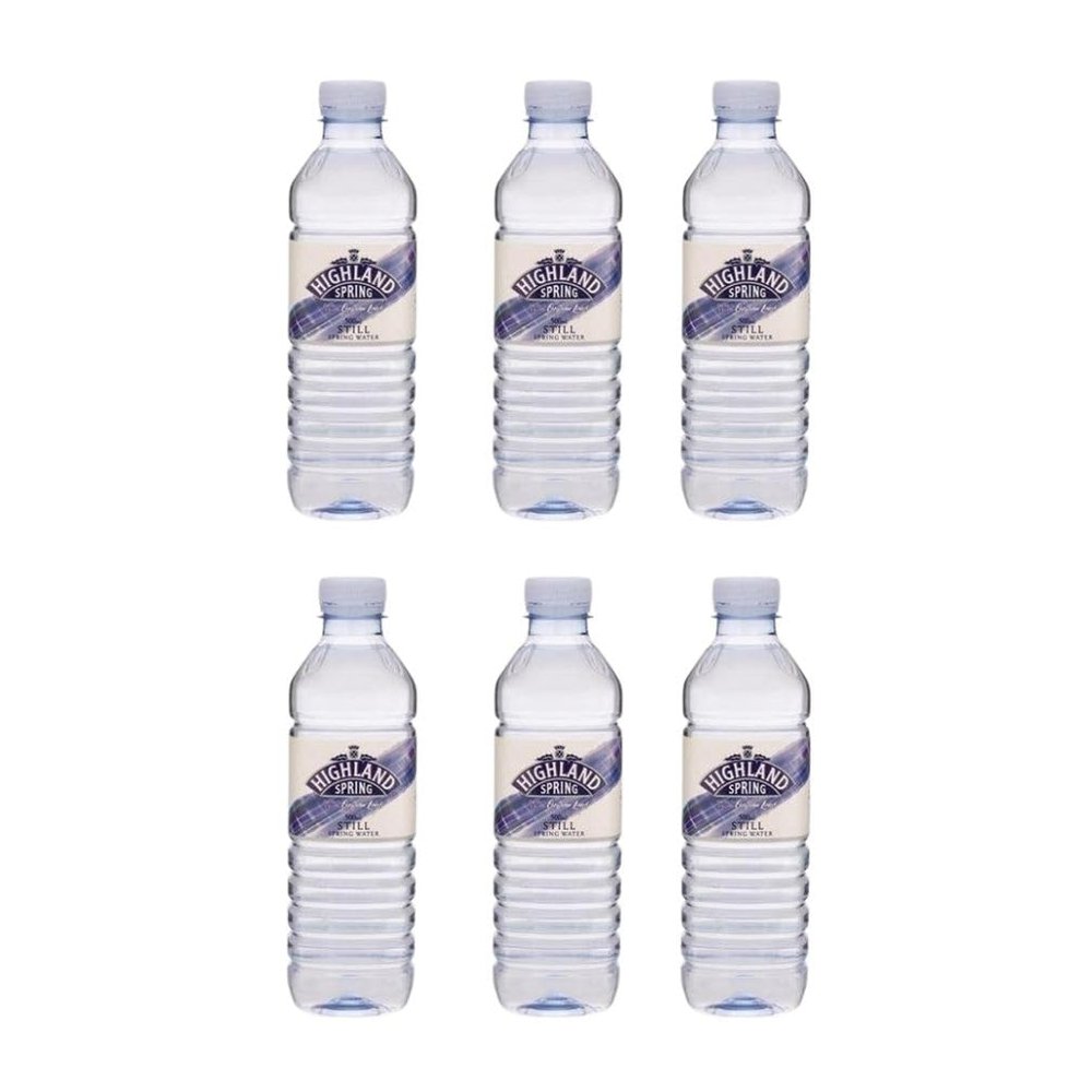 6 x 500ml Natural Still Spring Water Screw Cap Drink Hydrate Refreshing Travel Beverage