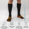 360 RELIEF 3 Pairs Copper Compression Socks Women & Men 15-20 mmHg Varicose Veins, Travel, Running, Pregnancy Socks, L/XL, Black + Laundry Bag view 2