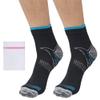 360 RELIEF Ankle Compression Socks - Supports Arch, Travel, Flight, Sports | with Mesh Laundry Bag (2Pairs-Black/Blue, S-M) view 1