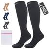 360 RELIEF 3 Pairs Compression Socks for Women & Men - 15-20 mmHg Travel Flight Socks  Graduated Support - Ideal for Running, Cycling & during Maternity -S/M, Black with Laundry Bag view 1
