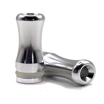 (2-Pack) Silver Replacement Drip Tips Compatible with Aspire K1 BVC Tank (Suitable for ALL 510 Vapes)