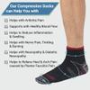 360 RELIEF Ankle Compression Socks - Supports Arch, Travel, Flight, Sports | with Mesh Laundry Bag (2Pairs-Red/Black, L-XL) view 2