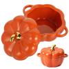 Ceramic Pumpkin Soup Bowl with Lid, 2023 Pumpkin Soup Bnowl,Ceramic Stew Pot Pumpkin Shape Storage Jar, Premium Ceramic Stockpot, Nonstick Clay Earthen Pot for Fashion Creative Tableware view 1