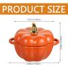 Ceramic Pumpkin Soup Bowl with Lid, 2023 Pumpkin Soup Bnowl,Ceramic Stew Pot Pumpkin Shape Storage Jar, Premium Ceramic Stockpot, Nonstick Clay Earthen Pot for Fashion Creative Tableware view 2