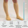 360 RELIEF 3 Pairs Compression Socks for Women & Men - 15-20 mmHg Travel Flight Socks  Graduated Support - Ideal for Running, Cycling & during Maternity -XXL, Blue with Laundry Bag view 4