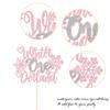 1 Pack Winter Onederland 1st Birthday Cake Topper Glitter Winter Snowflake One Cake Pick Decorations for Winter Wonderland Snowflake First Birthday Theme Baby Shower Kids Party Supplies Silver view 3
