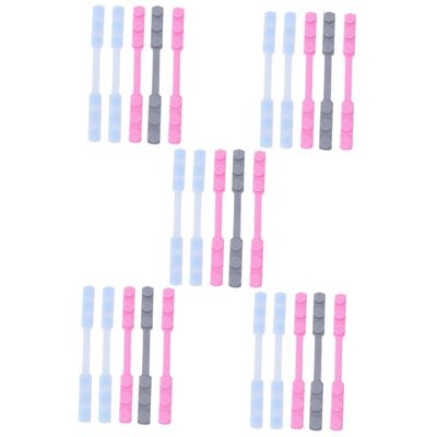 LALAFINA 25pcs Mask Hook Adjustable Earband Style Mask Extension Buckle for Hair Dying Random Color