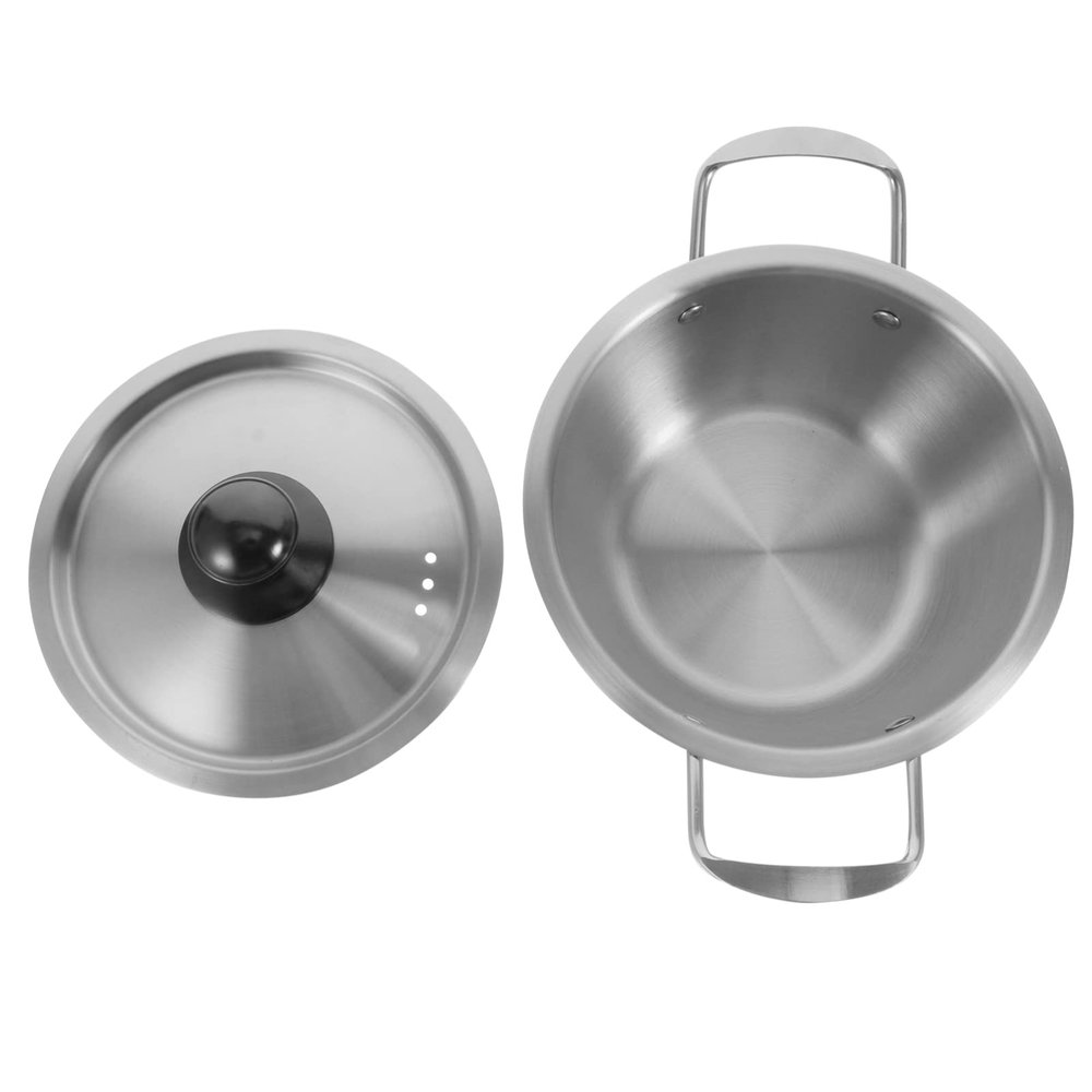 SUNMME Korean Ramen Stainless Steel Casserole Cooking kitchen utensils: Milk Warmer kitchen utensils Soup kitchen utensils Stainless Steel Cookware for Cooking Hot kitchen