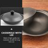 SUNMME INNAL Rice Container Cast Iron Covered Casserole Selected Pots and UtensilsOven Skillet Enamel Shallow Cookware Braising Pan Stew Selected Pots and UtensilsMetal Sto view 3
