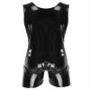 AIEOE Men's Jumpsuit Patent Leather PVC Overall with Long Zipper Sexy One-Piece Suits Slim Fit, Black 06, M view 4