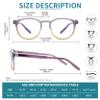 AIKLLY 4 Pack Reading Glasses Blue Light Blocking for Men Women,Fashion Computer Readers with Spring Loaded Hinges +2.50 view 2