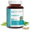 Biovitalia Plant Based Neem 1000mg Capsule for Men & Women | Dietary Supplement | Support Healthy Skin | Supports Detoxification - 60 Vegan Capsules view 1