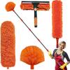 20+ Feet High Reach Duster Kit with 3-14 ft Free Installation Extension Pole // High Ceiling Dusting and Window Cleaning Tool Kit // Window Washer & Squeegee, Cobweb Duster, Fan Blade,Feather Dusters view 1