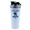Getagift I Don't Need a Weapon I Am The One, Karate, Martial Arts, Judo, Taekwondo Lovers Gift, 500ml Aluminium Shaker Bottle for Supplement Shakes - Easy Clean, Durable Cup. (White) view 1