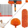 20+ Foot High Reach Dusting Kit with 3-13 ft Extension Pole //2 in 1 Window Cleaning Kit // High Ceiling Duster // Cobweb Microfiber Duster // Outdoor & Indoor Extendable Duster Cleaning Kit view 1
