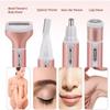 ieron Electric Lady Shaver for Women, 4 in-1 Cordless Wet and Dry Hair Removal Bikini Trimmer Rechargeable Painless Razor for Face Legs Underarms Nose and Eyebrow view 3